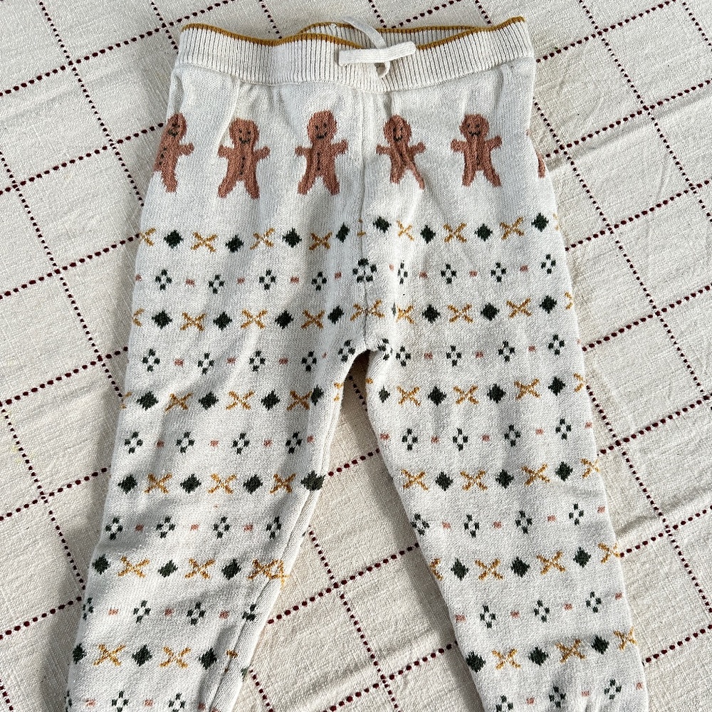 Mori Knitted Gingerbread Joggers Pants 18-24 Months